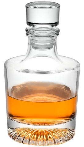 Image of Globe On The Rocks Pyramide Mountain Whiskey Glass Decanter 23.5 Ounces