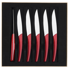 Guy Degrenne - Quartz Steak Knives Set of 6, Red