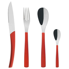 Guy Degrenne - Quartz Flatware 24 piece Set Service for 6, Red