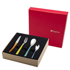 Guy Degrenne - Quartz Flatware 24 piece Set Service for 6, Multicolor