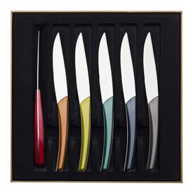 Guy Degrenne - Quartz Steak Knives Set of 6, Multicolor