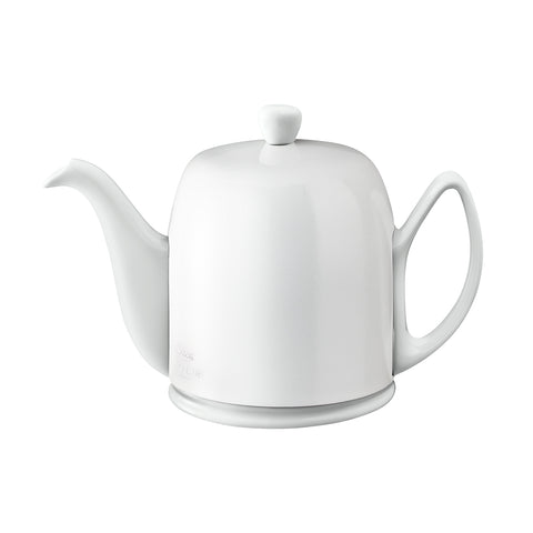 Image of Guy Degrenne Salam Monochrome White 6 Cup Insulated Teapot, 36 Ounces