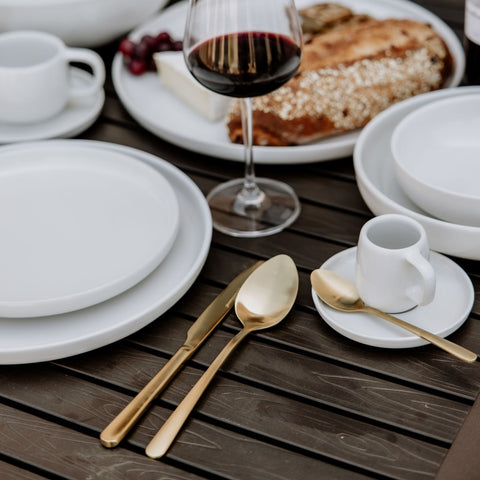 Image of Oslo Stainless Steel Gold Flatware Cutlery Set for 4, 16 Pieces