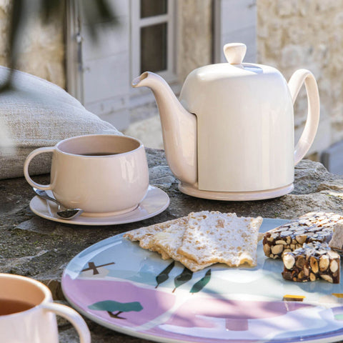 Image of Guy Degrenne Salam Monochrome Rose 4 Cup Insulated Teapot, 24 Ounces