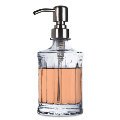 Image of Harmony Linea Glass Hand Soap Dispenser with Pump, Set of 2