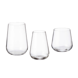 Crystalite Bohemia - Amundsen/Ardea Stemless Highball Glasses 16 Ounces (470ml) Set of 6