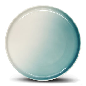 Luster Green 16 Piece Green and White Porcelain Dinnerware Set, Service for 4