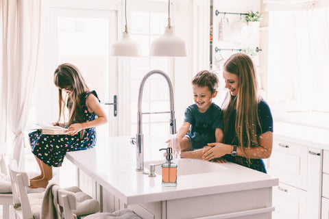 Image of Harmony Classic Glass Hand Soap Dispenser with Pump, Set of 2