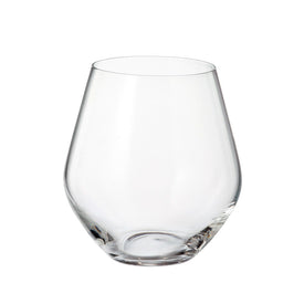 Crystalite Bohemia - Michelle Grus Lead Free Crystal Double Old Fashioned Glass Tumbler, 17 oz. Set of 6