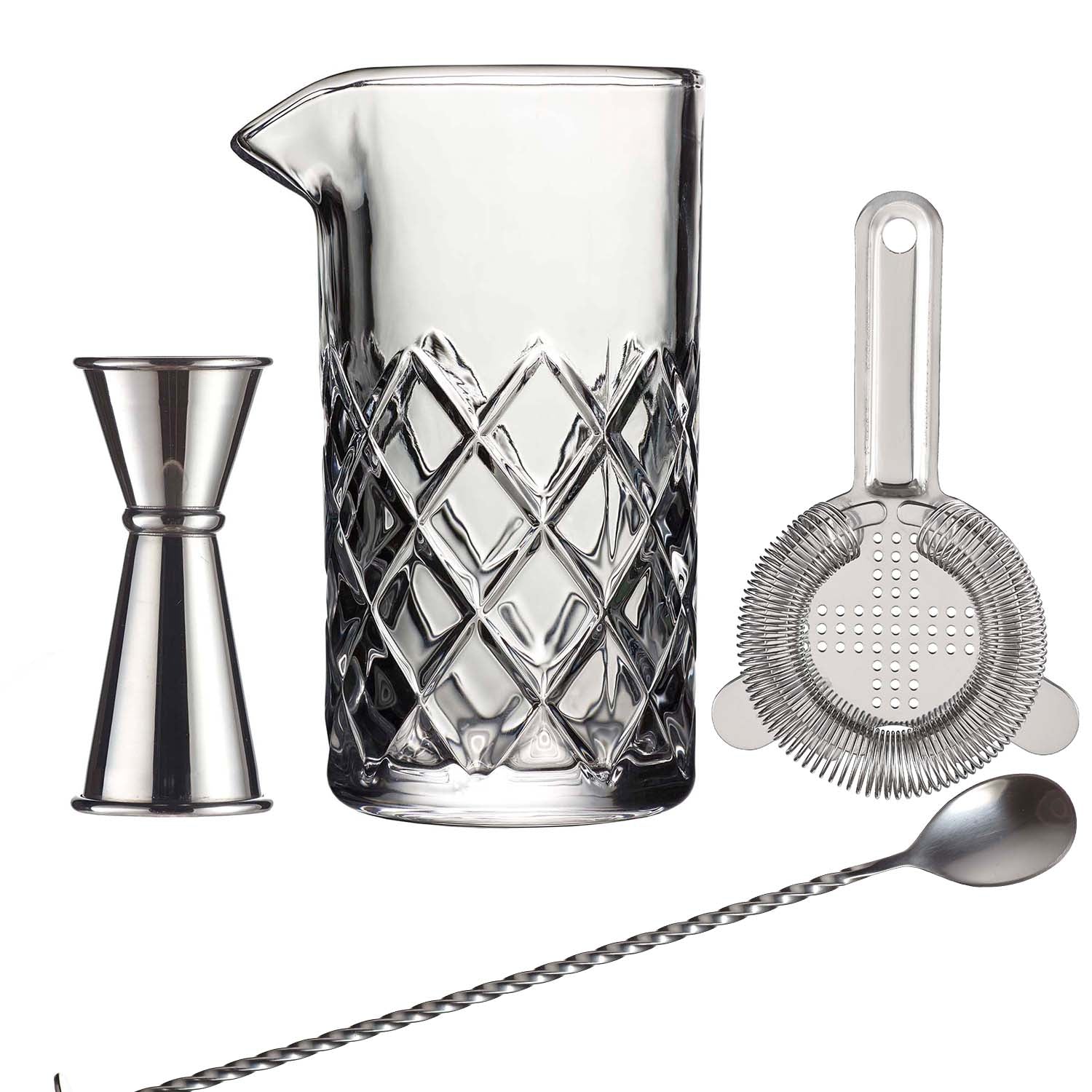 Manhattan Mixology Cocktail Mixing Set, 4 Piece Cocktail Set