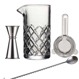 Manhattan Mixology Cocktail Mixing Set, 4 Piece Cocktail Set