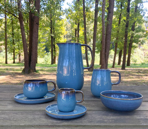Image of Uno Stoneware Dinnerware Pasta Bowls 8.7 Inches, Sets of 4 in Assorted Colors
