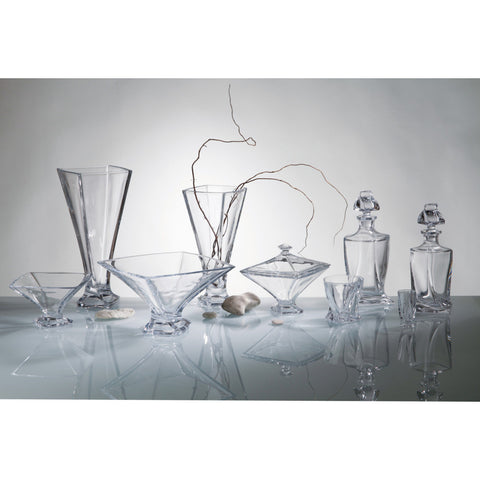 Image of Crystalite Bohemia Quadro Non Leaded Crystal Tall Vase, 13 Inches