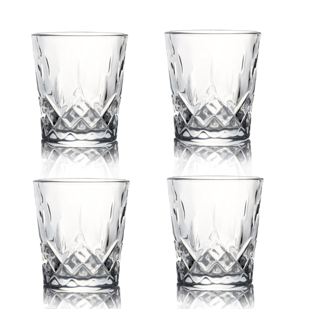 Ashford Heavy Base Shot Glass Set of 4 Cordial Glasses – Clear 1.5 oz Tequila Glasses