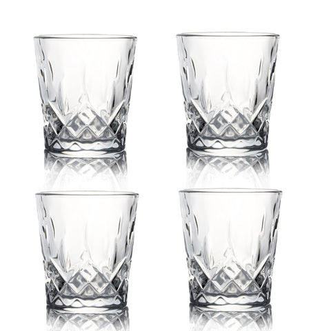 Image of Ashford Heavy Base Shot Glass Set of 4 Cordial Glasses – Clear 1.5 oz Tequila Glasses