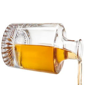 Globe On The Rocks Pyramide Mountain Whiskey Glass Decanter 23.5 Ounces