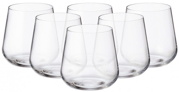 Crystalite Bohemia - Amundsen/Ardea Stemless Old Fashioned Glasses 11 Ounces (320ml) Set of 6