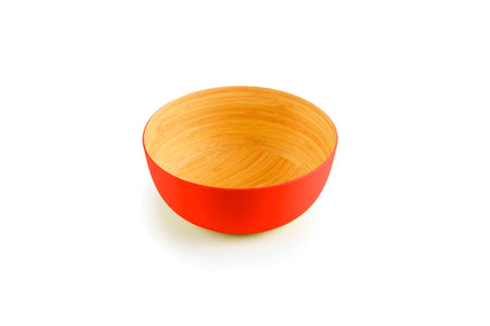Brilliant - Orange/Papaya Colored Bamboo Bowl 9 inches