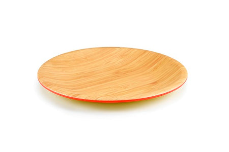 Brilliant - Orange/Papaya Colored Bamboo Dinner Plate 10.5 inches, Set of 4