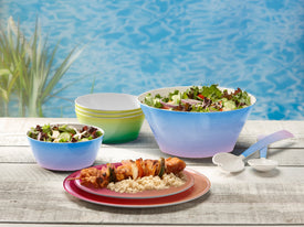 Sanguine Melamine Salad Bowls, 9 Inches Unbreakable, Reusable Multipurpose Bowls, Set of 3