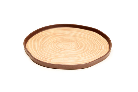 Image of Bark Bamboo Dinner Plates 10 Inches, Set of 4