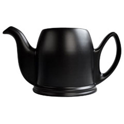 Guy Degrenne Salam Pomme D'Amour 6 Cup Teapot with a Red Cover and Black Body, 36 Ounces