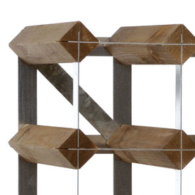 Traditional Assembled 30 Bottle Wine Rack Dark Oak Finish