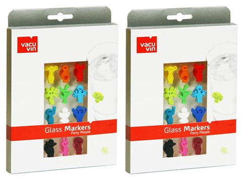 Image of Glass Markers / Party People A by Vacu Vin 24 pieces