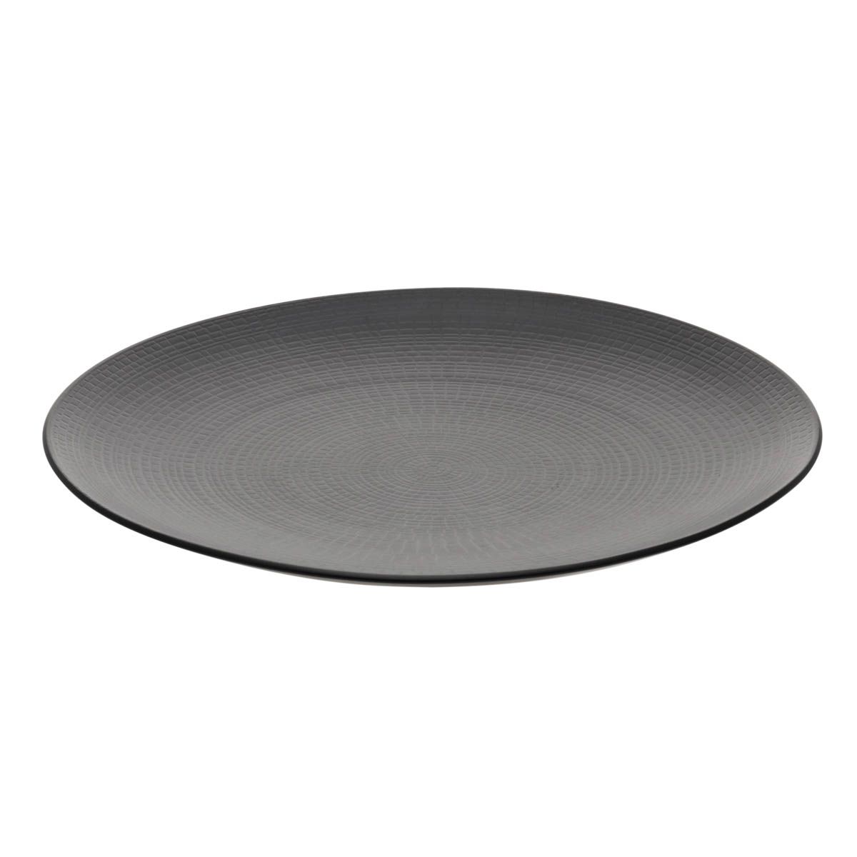 Modulo Nature Lava Stone Black Round Dinner Plate 11 Inches (28cm)