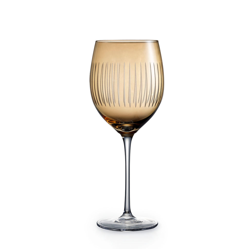 16 oz. Designer Bamboo Stemmed Acrylic Wine Glasses Set (Set of 4