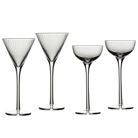 Degustation Tall Stemmed Cordial Glasses 2.5 Ounces, Set of 4 Assorted Shapes