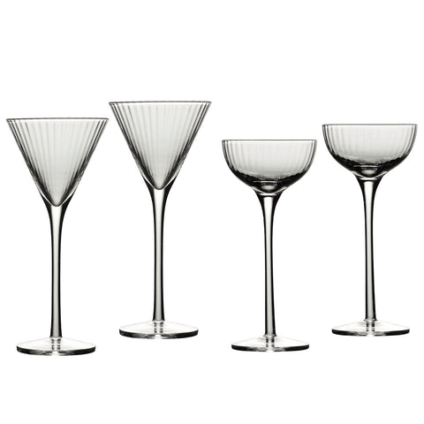 Image of Degustation Tall Stemmed Cordial Glasses 2.5 Ounces, Set of 4 Assorted Shapes
