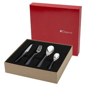 Guy Degrenne - Quartz Flatware 24 piece Set Service for 6, Carbon