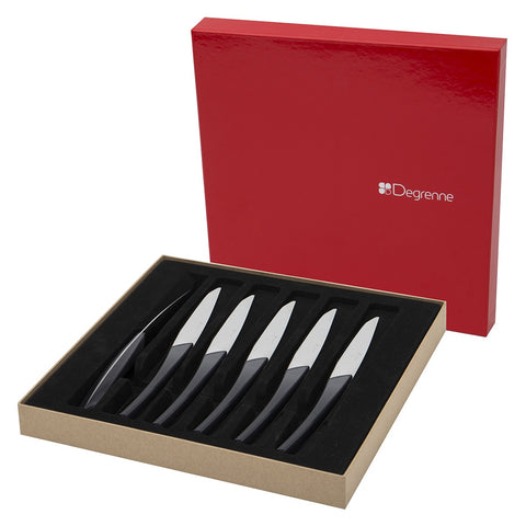 Image of Guy Degrenne - Quartz Steak Knives Set of 6, Carbon