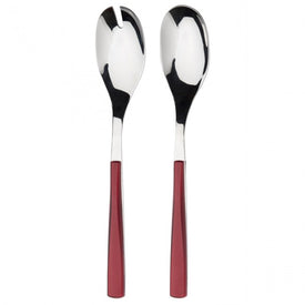 Guy Degrenne - Quartz 2pc Salad Serving Set, Red