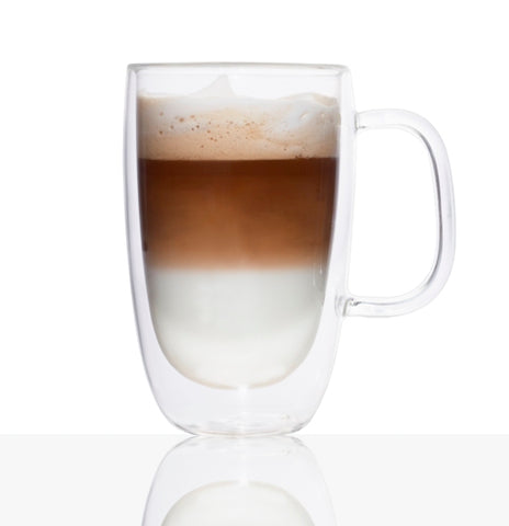 Double-Wall Glass Coffee Mug 325ml Set Of 2 by Brilliant