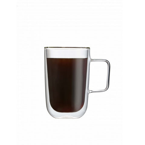 Image of Double Wall Glass Coffee Mug, 11.8 oz. Set of 2, by Brilliant
