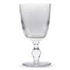 Retro Clear Textured Footed Goblet Glasses 12 Ounces, Set of 4