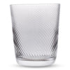 Retro Clear Textured Old Fashioned Drinking Glasses 12.5 Ounces, Set of 4