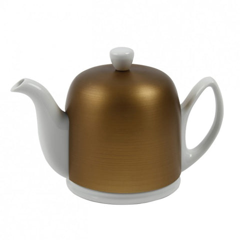 Image of Salam White 6 Cup Teapot with Bronze Cover 33.8oz. By Guy Degrenne