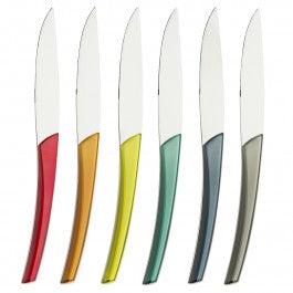 Image of Guy Degrenne - Quartz Steak Knives Set of 6, Multicolor