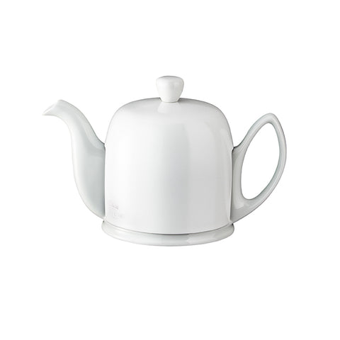 Image of Guy Degrenne Salam Monochrome White 4 Cup Insulated Teapot, 24 Ounces