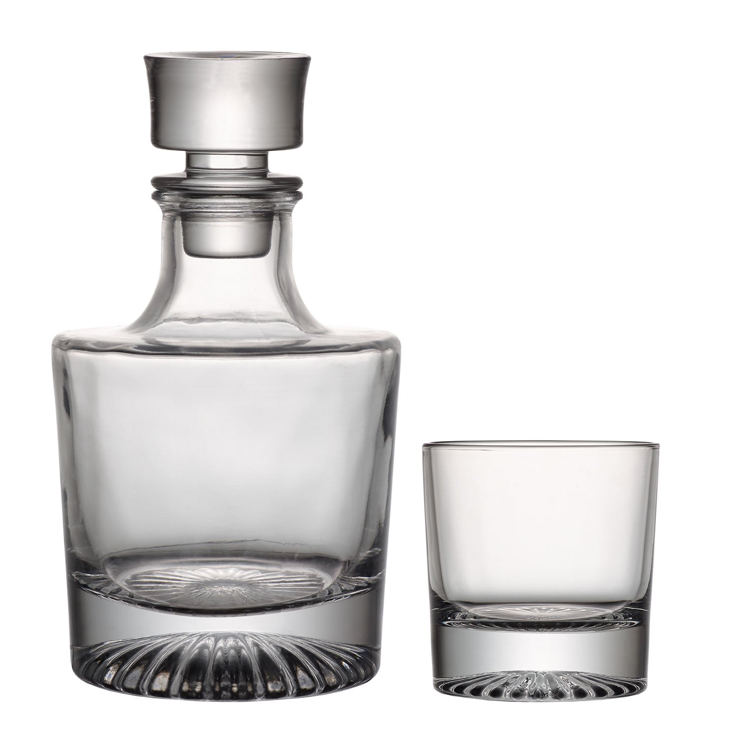 Globe On The Rocks Pyramide Mountain Whiskey Glasses and Decanter Set