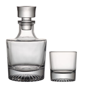 Globe On The Rocks Pyramide Mountain Whiskey Glasses and Decanter Set