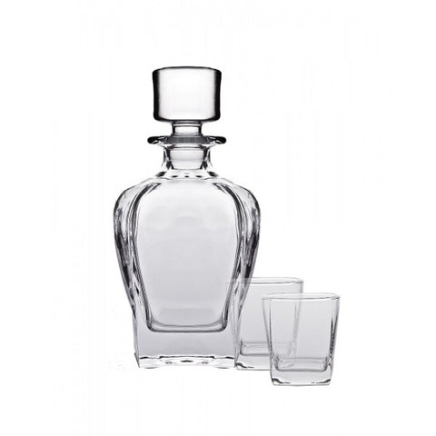 Image of Tandem Whiskey Decanter and Tumblers 3 Piece Set