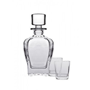 Tandem Whiskey Decanter and Tumblers 3 Piece Set