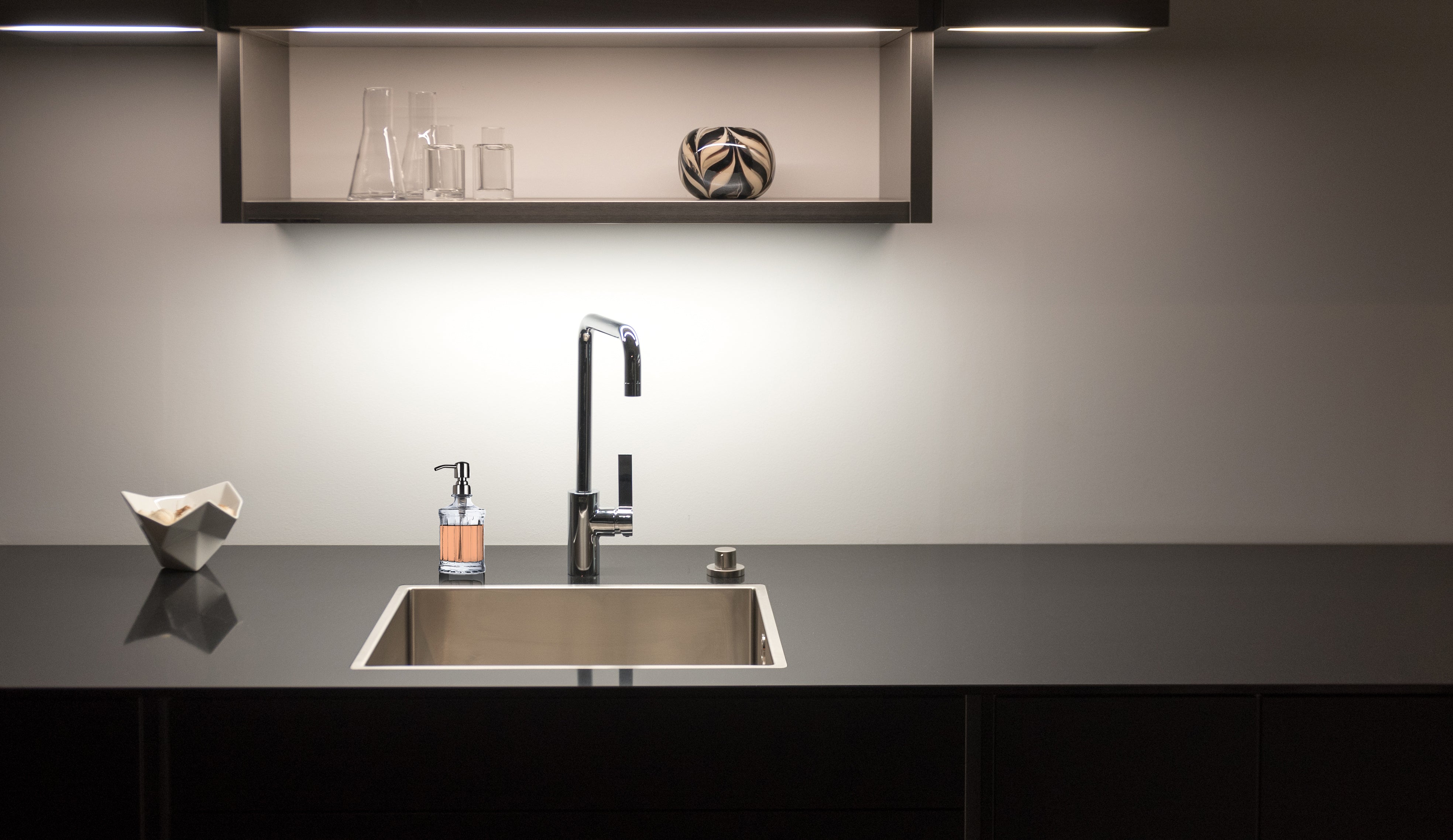 Harmony Linea Glass Hand Soap Dispenser with Pump, Set of 2