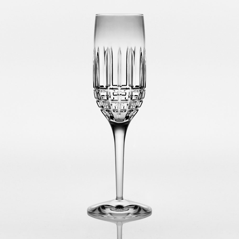 Brilliant - Luxembourg Crystal Clear Champagne Flute Glass 6 oz. (180ml) Set of 4