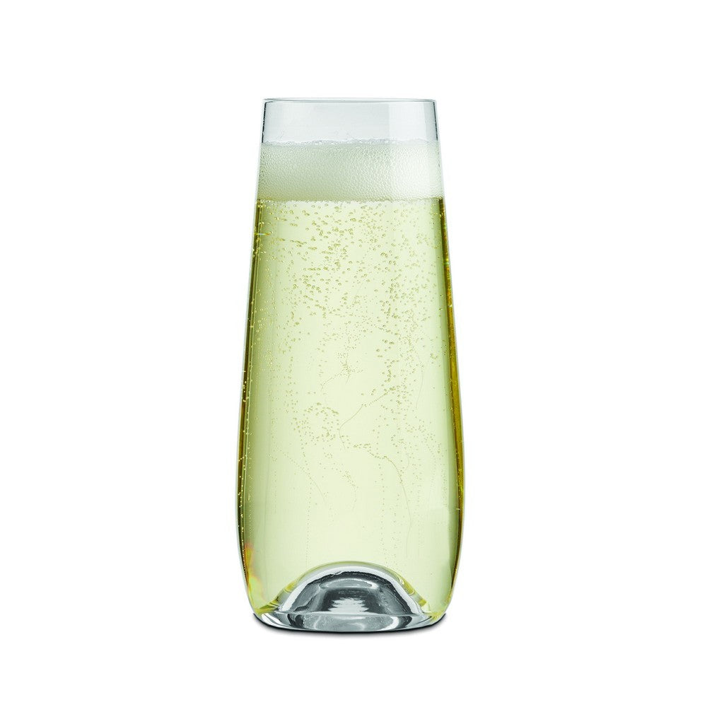 Libbey Stemless Champagne Flute Glasses, 8.5-ounce, Set of 12