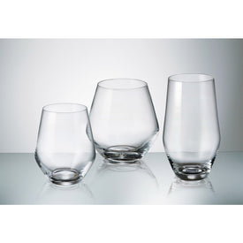 Crystalite Bohemia - Michelle Grus Lead Free Crystal Highball Glass Tumbler, 13.5 oz. Set of 6